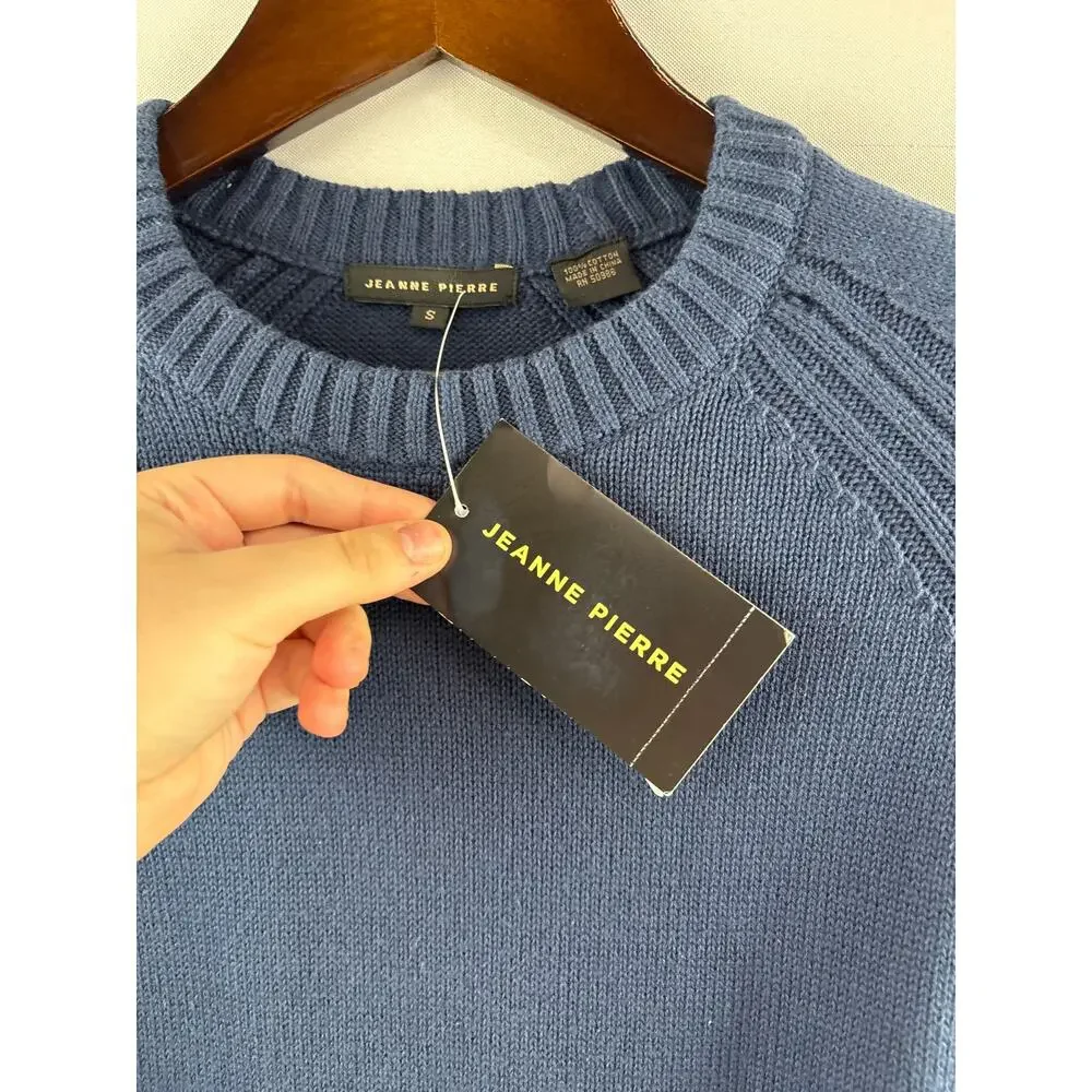 Women’s Jeanne Pierre Small Navy Pullover Sweater